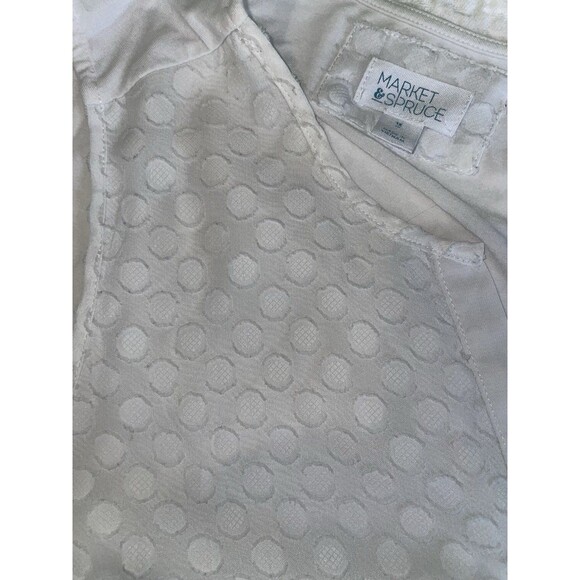 Market & Spruce Tank Top Sleeveless White Textured Casual Blouse - Picture 3 of 6